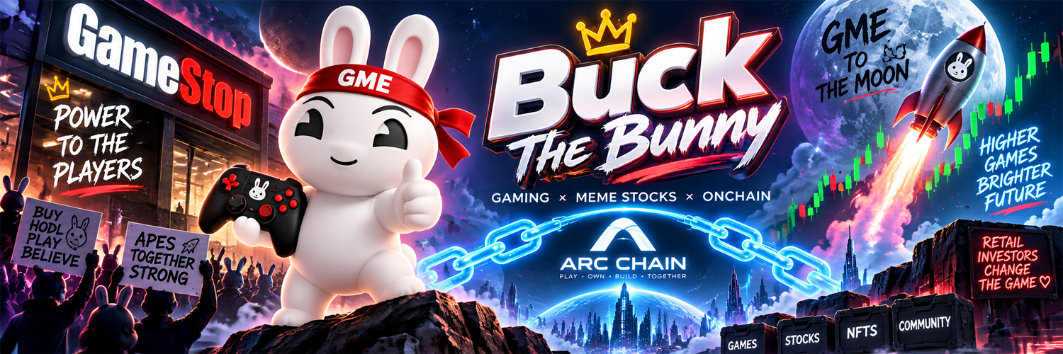 Buck The Bunny — official GME mascot banner